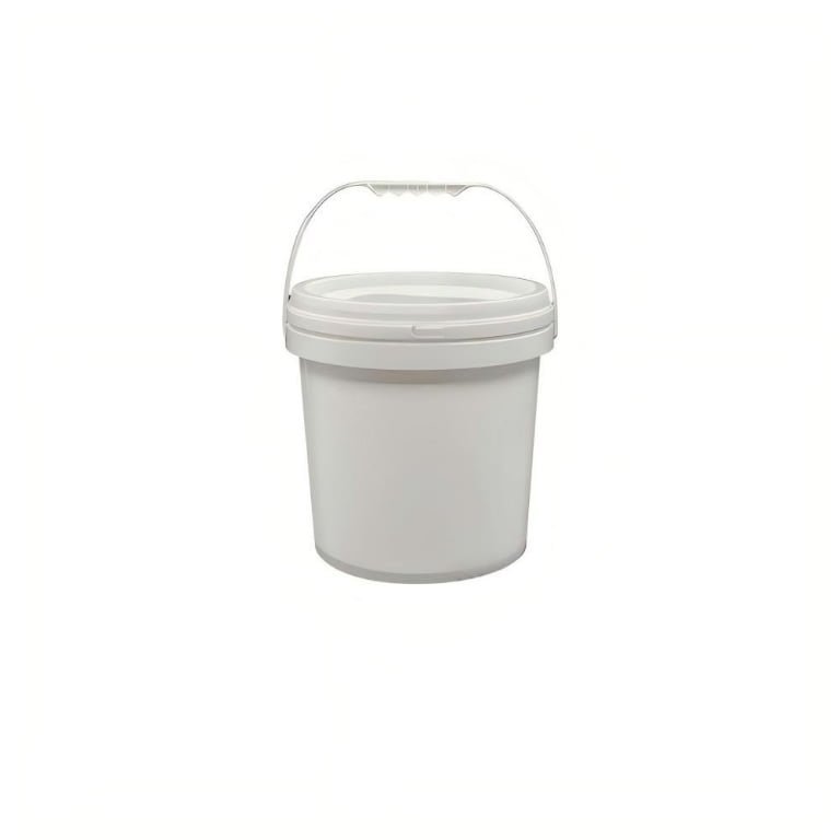 29 x 27.5 x 28.3 cm 12L Plastic Round Bucket with Lid & Handle