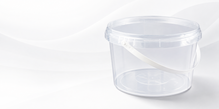 Clear Plastic Bucket for Food Storage