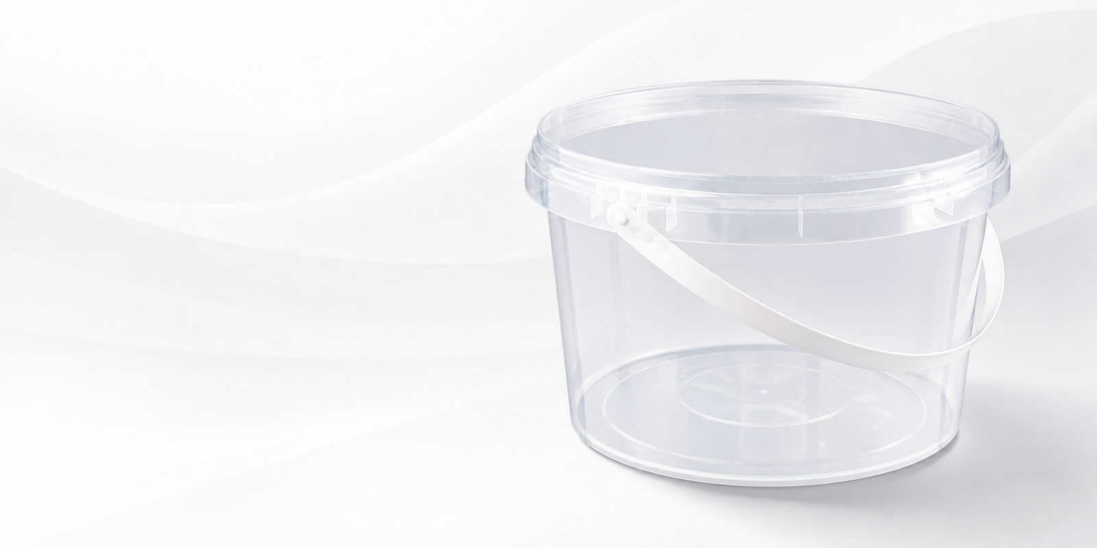 Clear Plastic Bucket for Food Storage