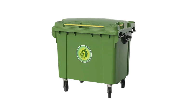 4-Wheel Plastic Waste Bin