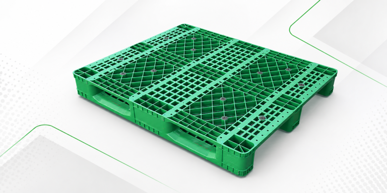 1500×1500 Three Runner Plastic Pallet With Optional Steel Reinforcement