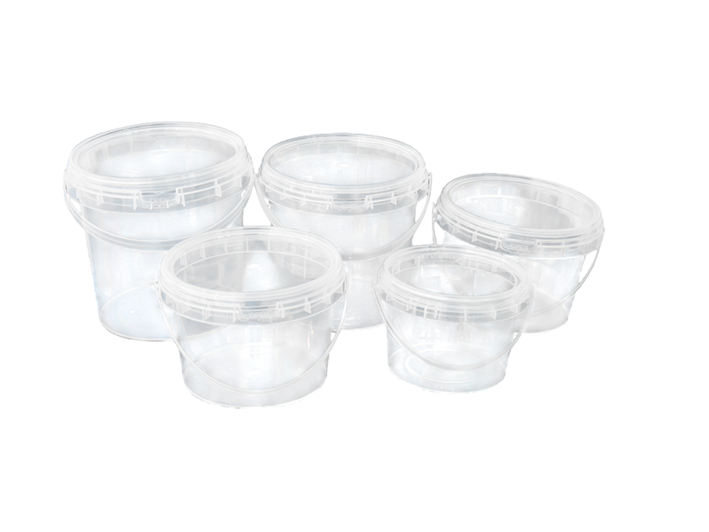 Clear Plastic Buckets Banner