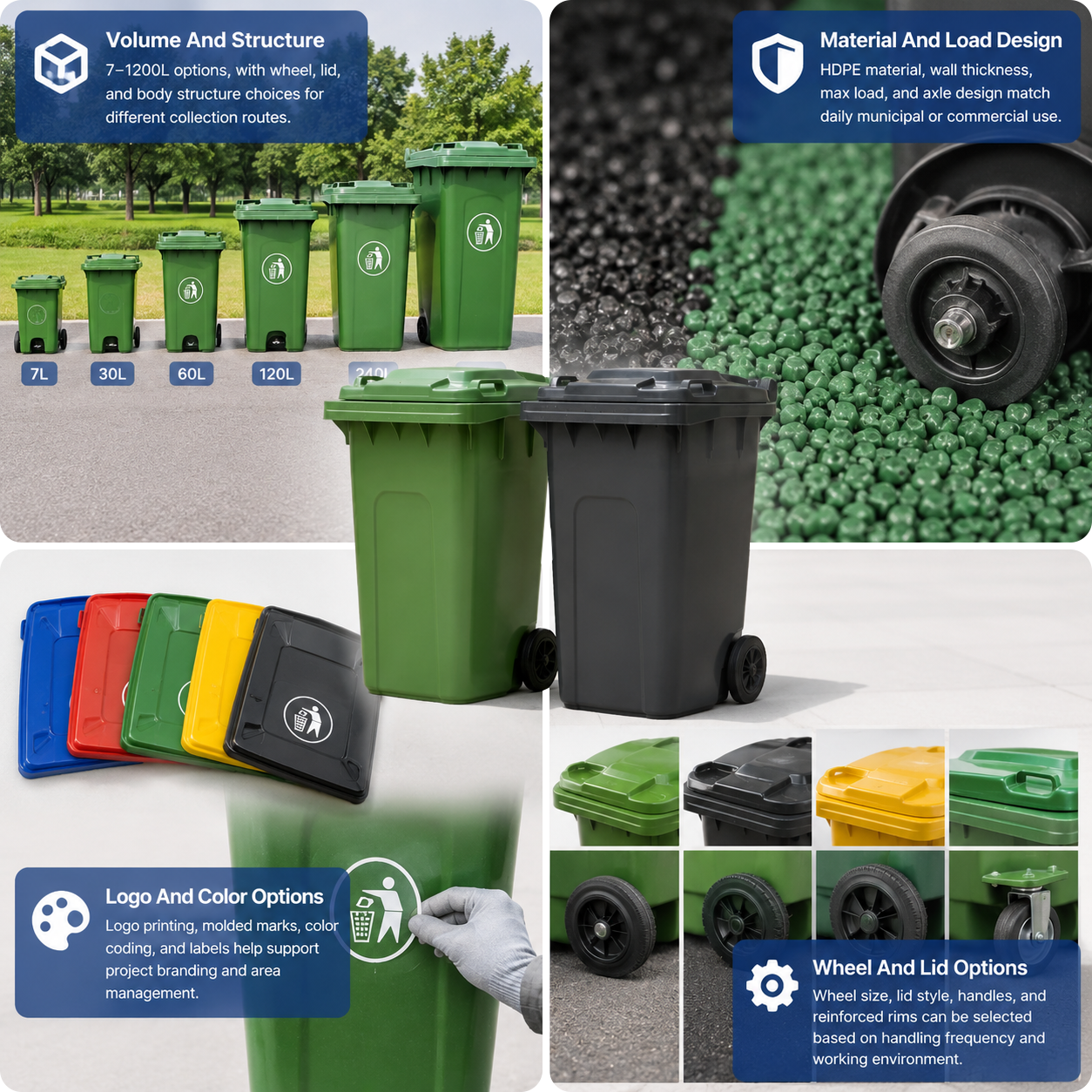Custom plastic waste bin solutions