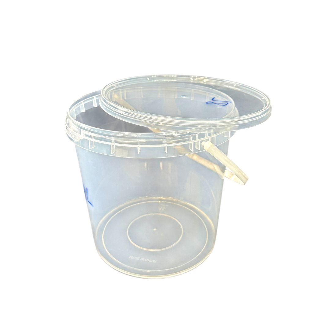 25.6 x 22.7 x 25.5 cm 10L Transparent Plastic Bucket