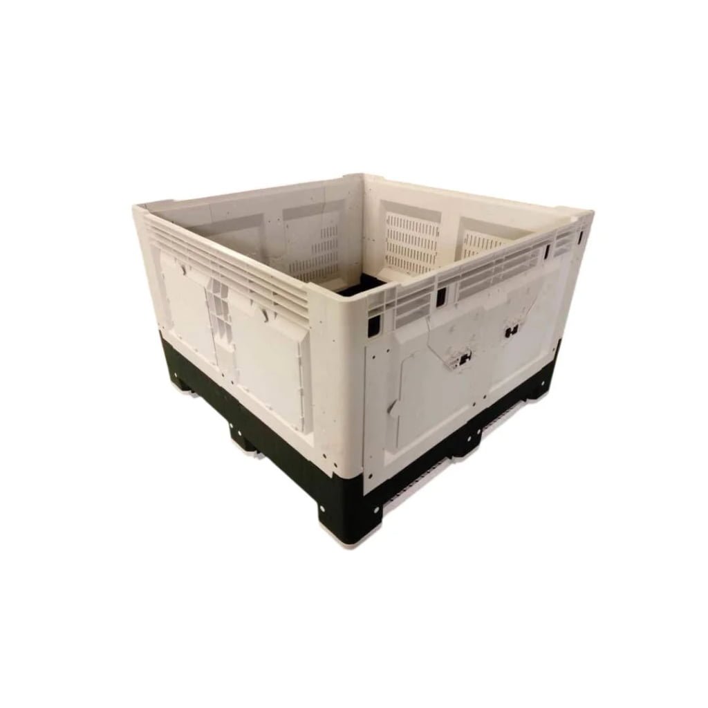 1162 x 1162 mm Plastic Pallet Box with Triangular Side Panels on All Four Sides