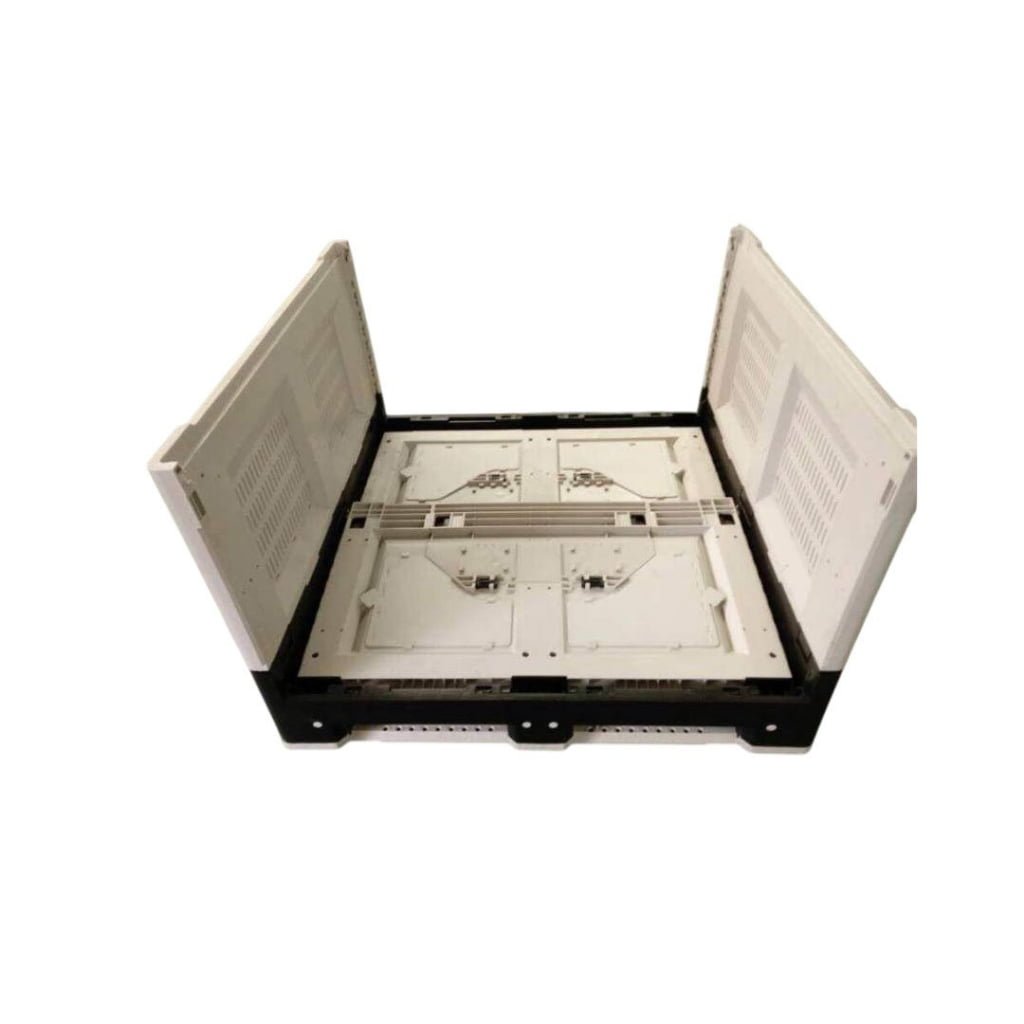 1162 x 1162 mm Plastic Pallet Box with Triangular Side Panels on All Four Sides image 3