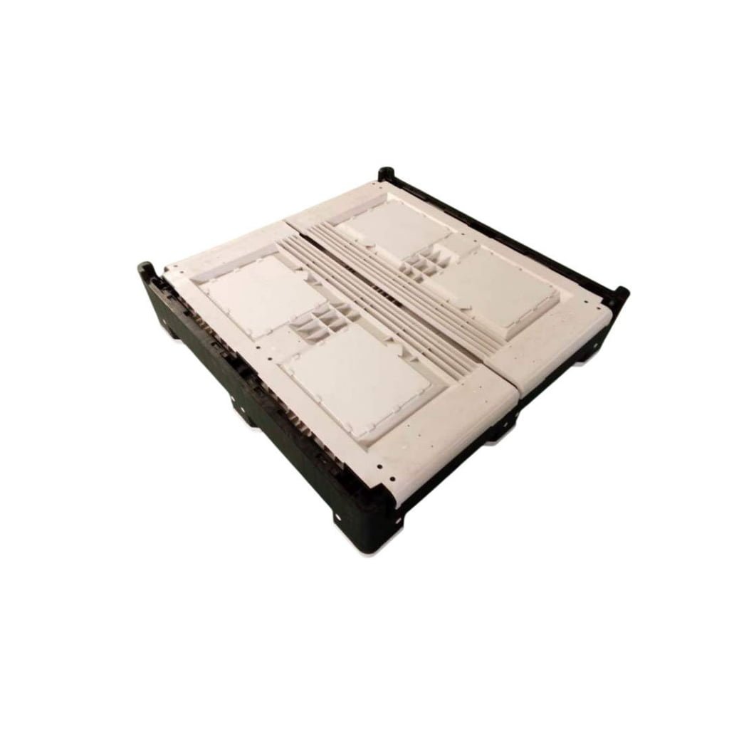 1162 x 1162 mm Plastic Pallet Box with Triangular Side Panels on All Four Sides image 2