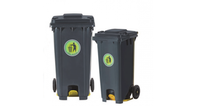 120L High-Quality Plastic Trash Bin with Foot Pedal