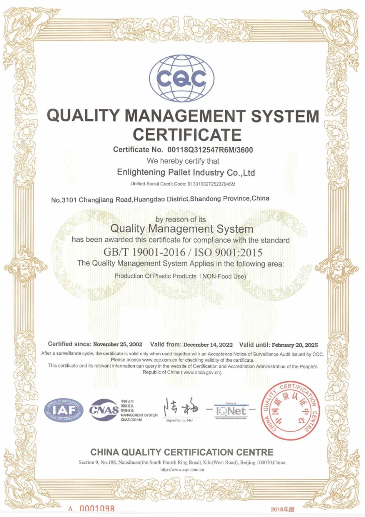 ISO 9001 Certification - Quality Management System