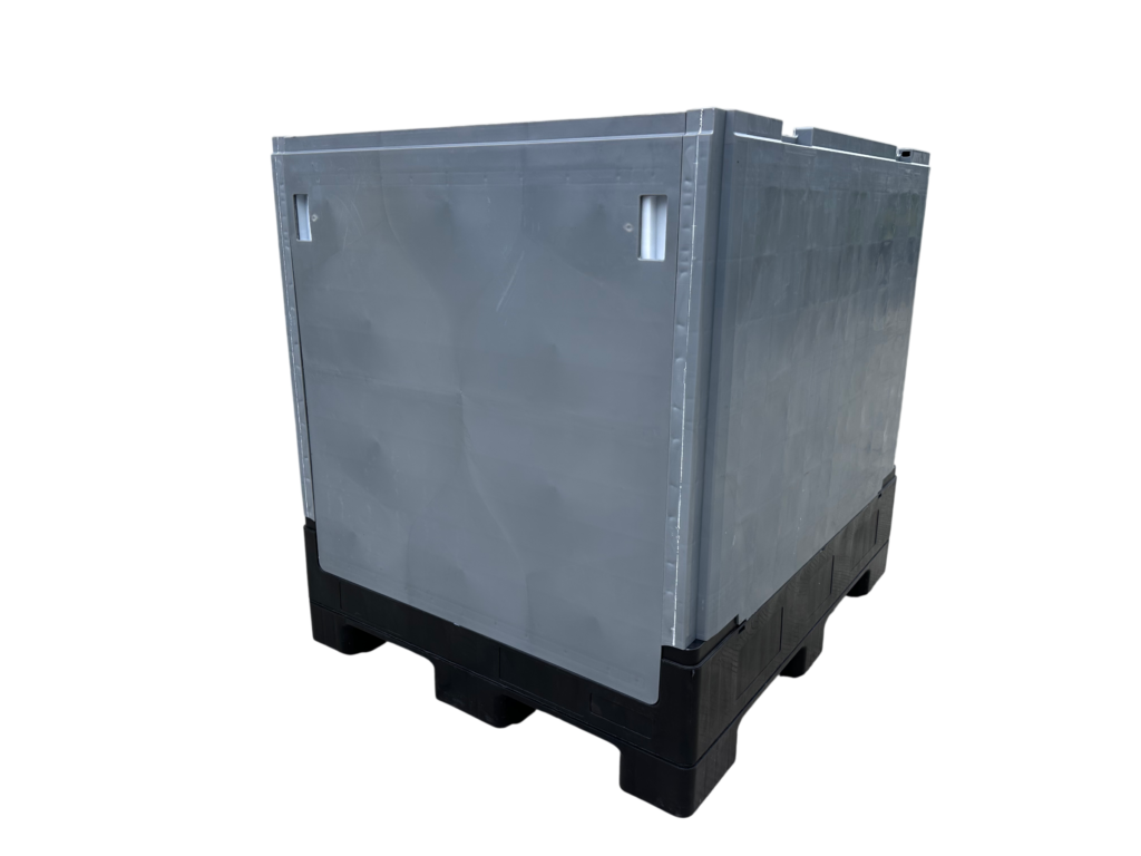 Solid IBC Collapsible Liquid Bin With Bottom Discharge And Drop Door image 5