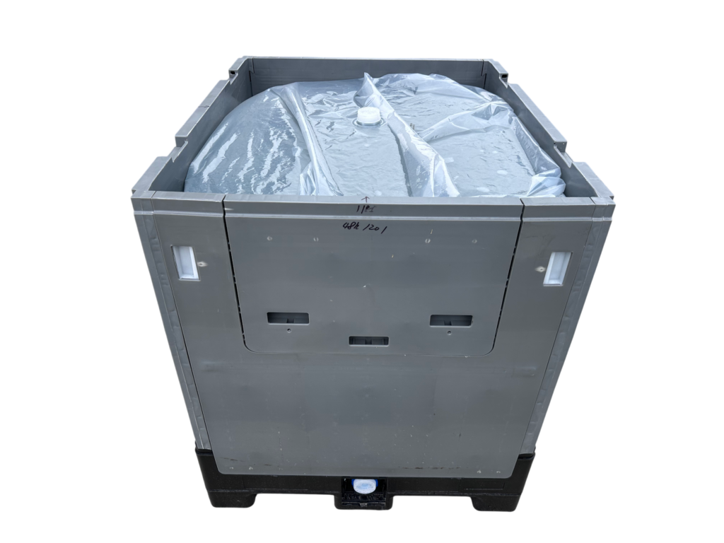 Solid IBC Collapsible Liquid Bin With Bottom Discharge And Drop Door image 2