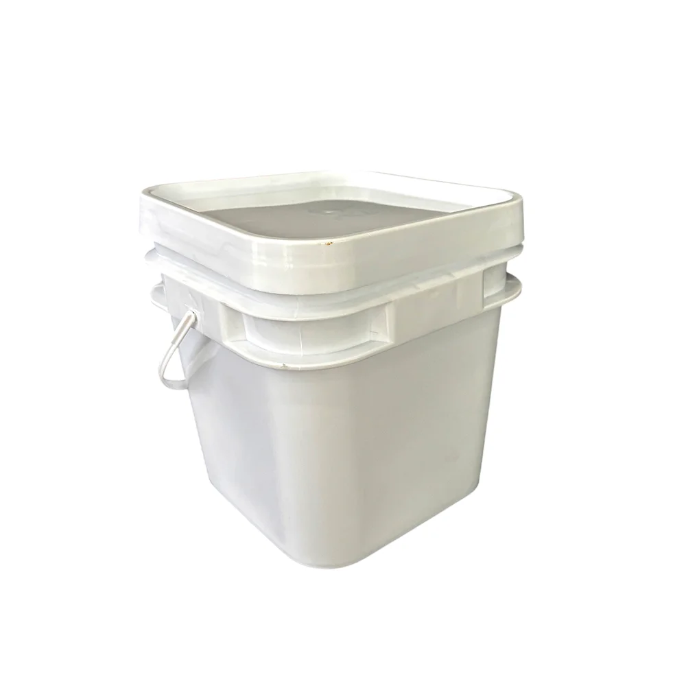 4 L Square Food Storage Plastic Bucket with Lid