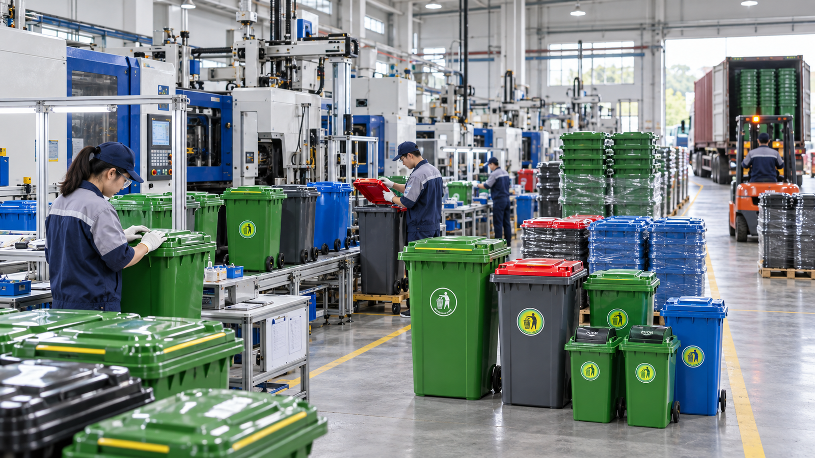 Plastic waste bin factory supply and bulk order support